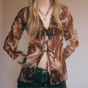 urban outfitters sheer blouse